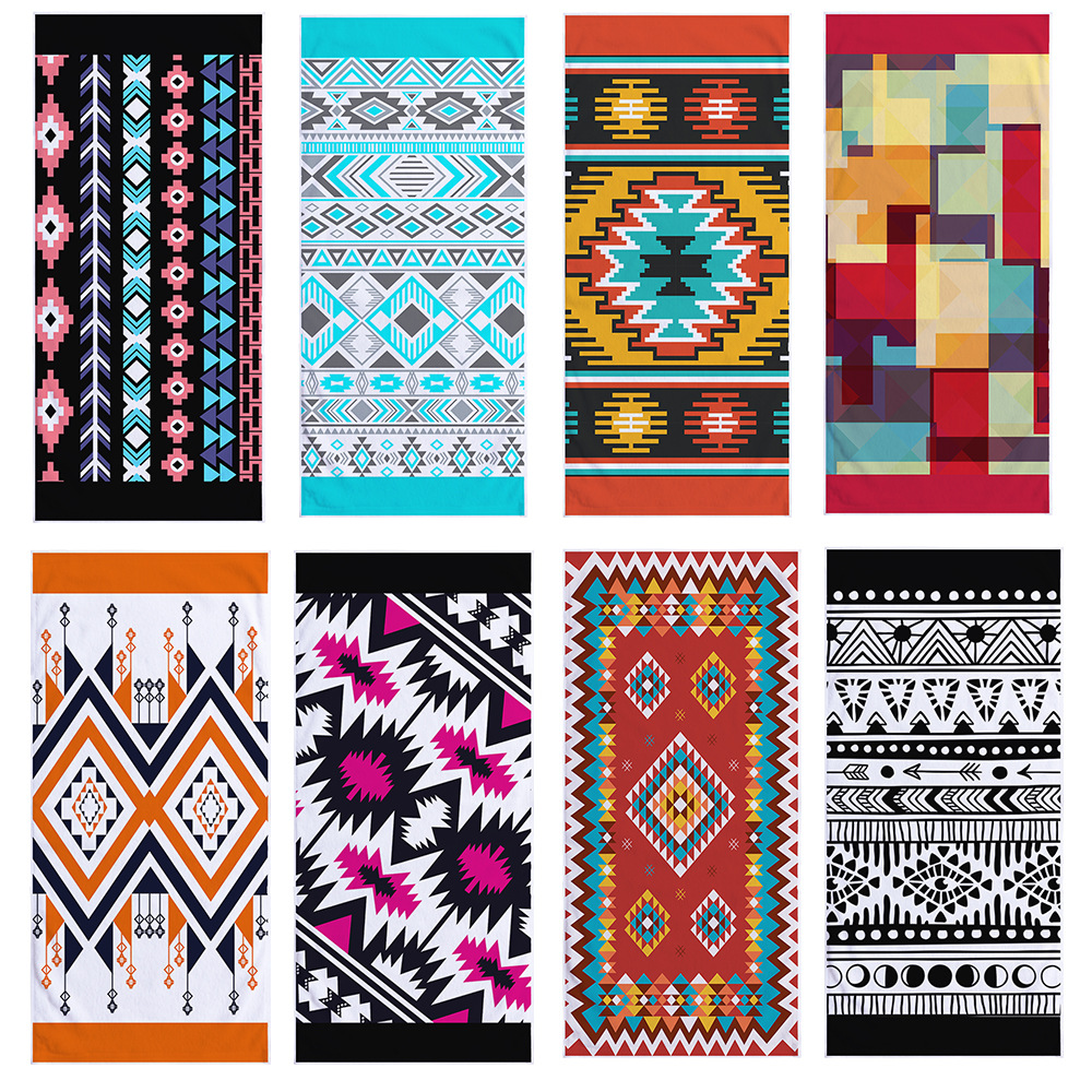 

boho bohemian style sea beach towel summer rectangular towels geometric kilim print bath toalha de banho