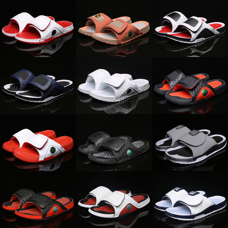 

Quality High Jumpman 13 11 Hydro Slippers Women Men 13s Chicago Gym Red Black Slides Slippers Summer Beach Casual Fashion Sandals 36-45, As photo 2