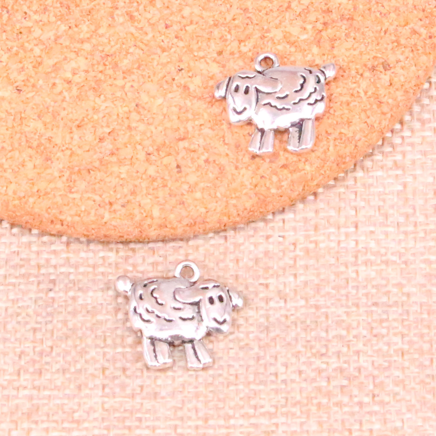 

50pcs Charms sheep lamb 18*16mm Antique Making pendant fit,Vintage Tibetan Silver,DIY Handmade Jewelry, Bronze;silver