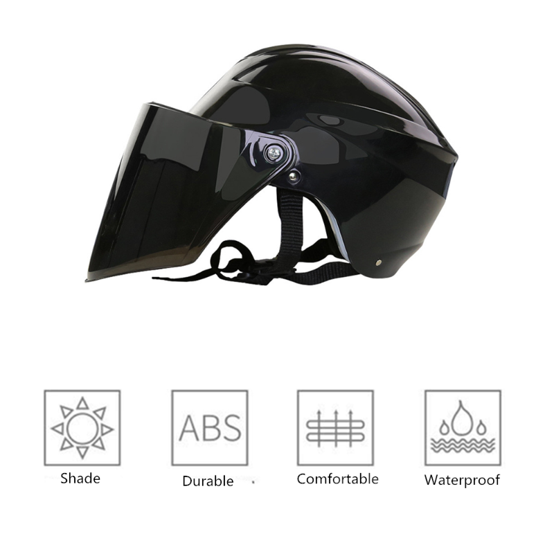 

2020 New Motorcycle Helmet Off-road Helmet Bicycle Summer Sun Protection Four Seasons Universal Full Light, Black
