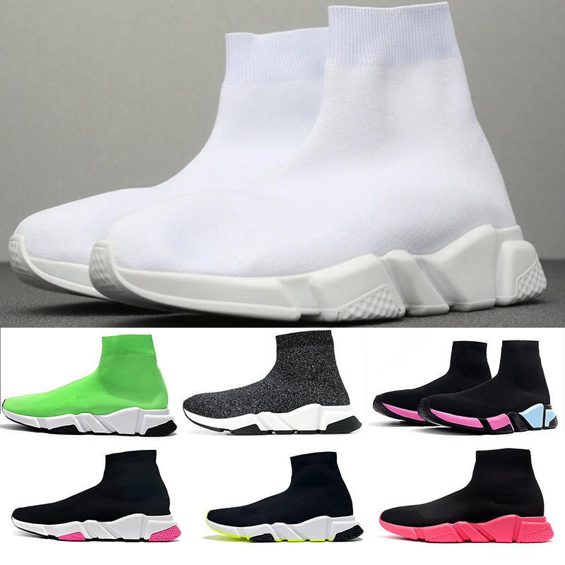 

2020 Top Quality Speed Socks shoes for men women Triple black white Casual shoes Fashion Sneakers ankle boot, 15
