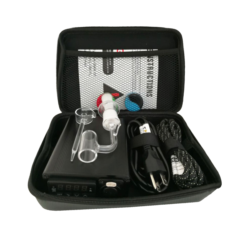 

Electric Dab Nail Box Kit Quartz Banger Nail Carb Cap 14 18 MM Male PID temperature controller electric dab nail box with coil heater 20mm