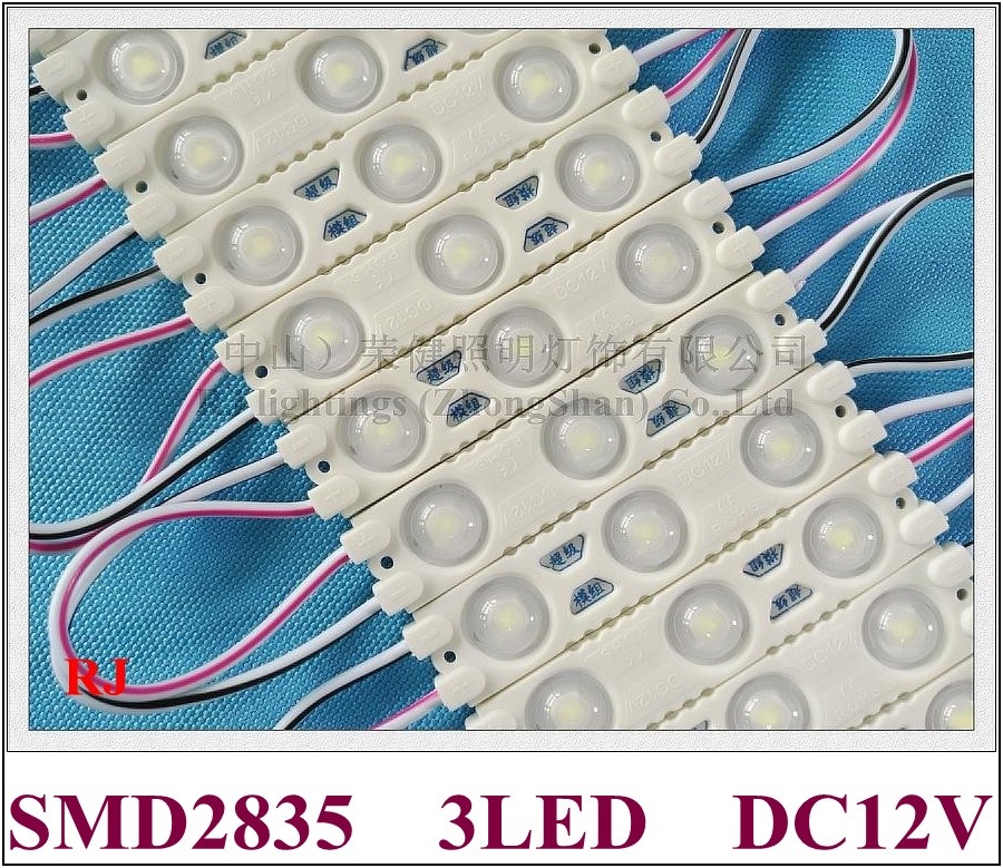 

injection super LED module light DC12V 1.2W 3led 150lm IP65 60mm*13mm aluminum PCB super bright 3 year warranty high bright super led module
