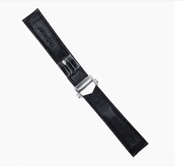 

Suitable for TA.G Heu.er T.AG men and women Calella Monaco leather watch strap bracelet accessories folding buckle, Black;brown