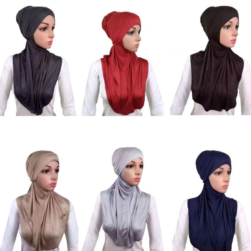 Coda lunga di velluto donna CAPS Turbante Cappelli Hijab Mussulmano Sciarpa Testa Wrap araba Islam