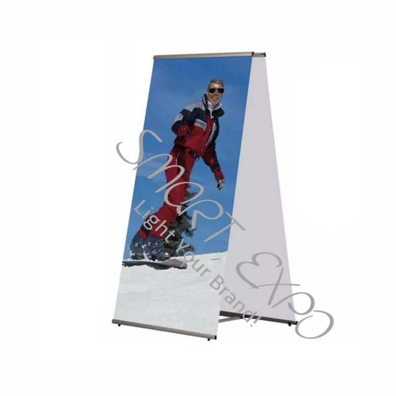 

Double Sided L Banner Display Poster Showcase with Aluminum Frame Custom Logo Printing Portable Carry Bag 80*200cm