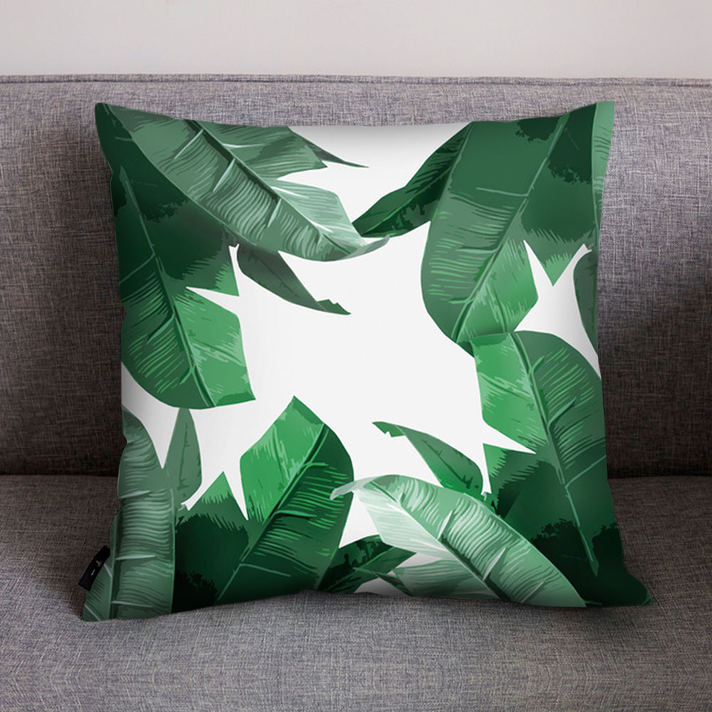 

Cactus Banana Leaf Print pillows Case Casual Decorative Sofa Car Cushion Cover throw pillows Home Decor cojines decorativos, Beige
