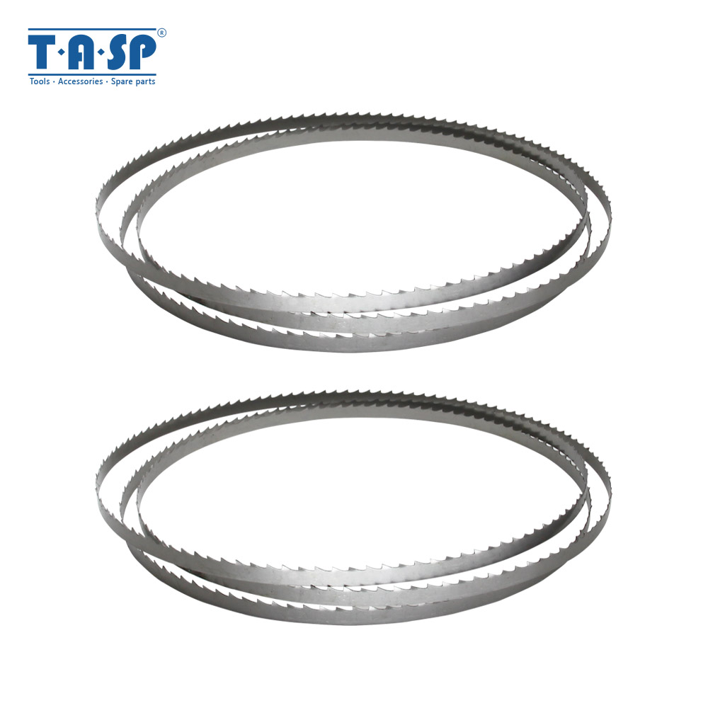 

TASP 2pcs Wood Band Saw Blade 1400 x 6.35 x 0.35mm Bandsaw Blades Woodworking Tools for Wood Cutting TPI 6 10 15