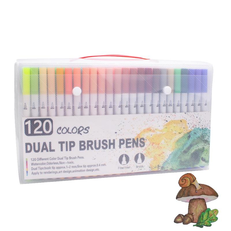 

brush marker set for Art Supplies 48/60/100/120 Colors Soft Brush Marker For Drawing Painting Set Watercolors Pen School