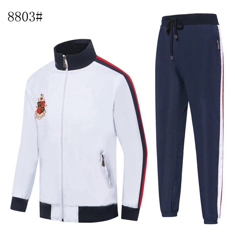 

2019 Autumn Men's full zip tracksuit men sport suit white cheap men sweatshirt and pant suit hoodie and pant set sweatsuit men