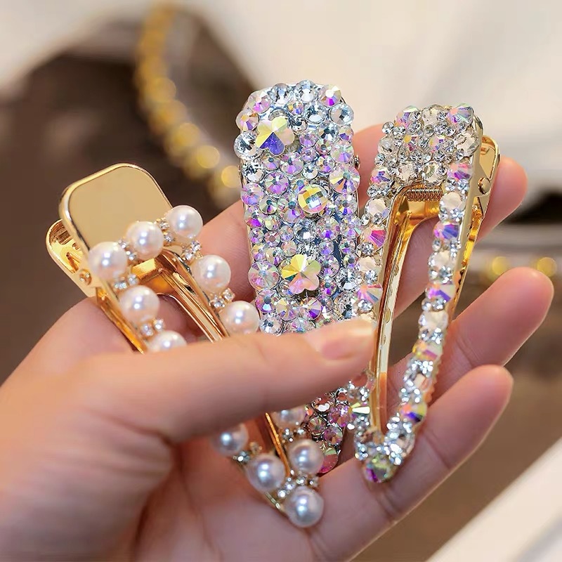 

2020 Hair Accessories for Women Designer Hair Clips Girl Barrettes Colorful Crystal Rhinestone Hair Pins Wedding Party Fashion Jewelry