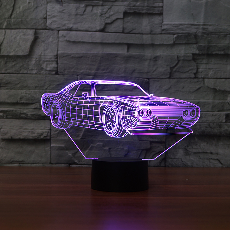 

Cool Car Acrylic 3D Lamp 7 Color Change Night Light Baby Touch Switch Colored Lights LED USB Desk Lamp Atmosphere Lamparas