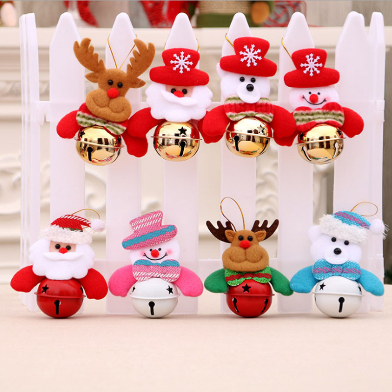 

Christmas Tree Hanging Decoration Christmas bell Pendant Santa Claus Doll home decor X-Mas Children's gift