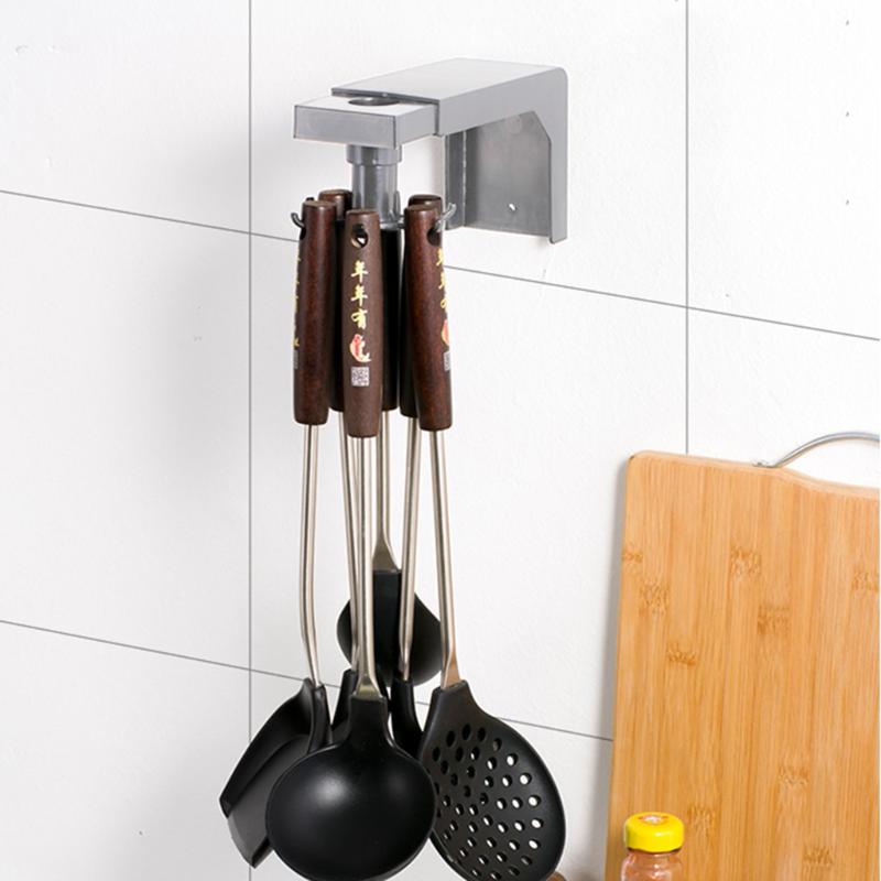 

360°Rotating Hanger Kitchen Gadgets Accessories Bath Hook Wall Mounted Tools Multi-Purpose Hanger Storage Organizer Hold#p2