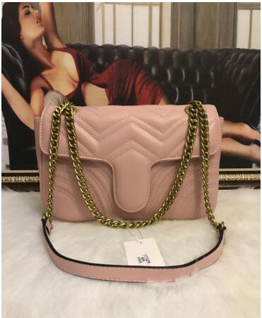 

Fashion Women Shoulder Bags Classic Leather Heart Style Gold Chain New Women Bag Handbag Tote Bags Messenger Handbags Top Quality, Red