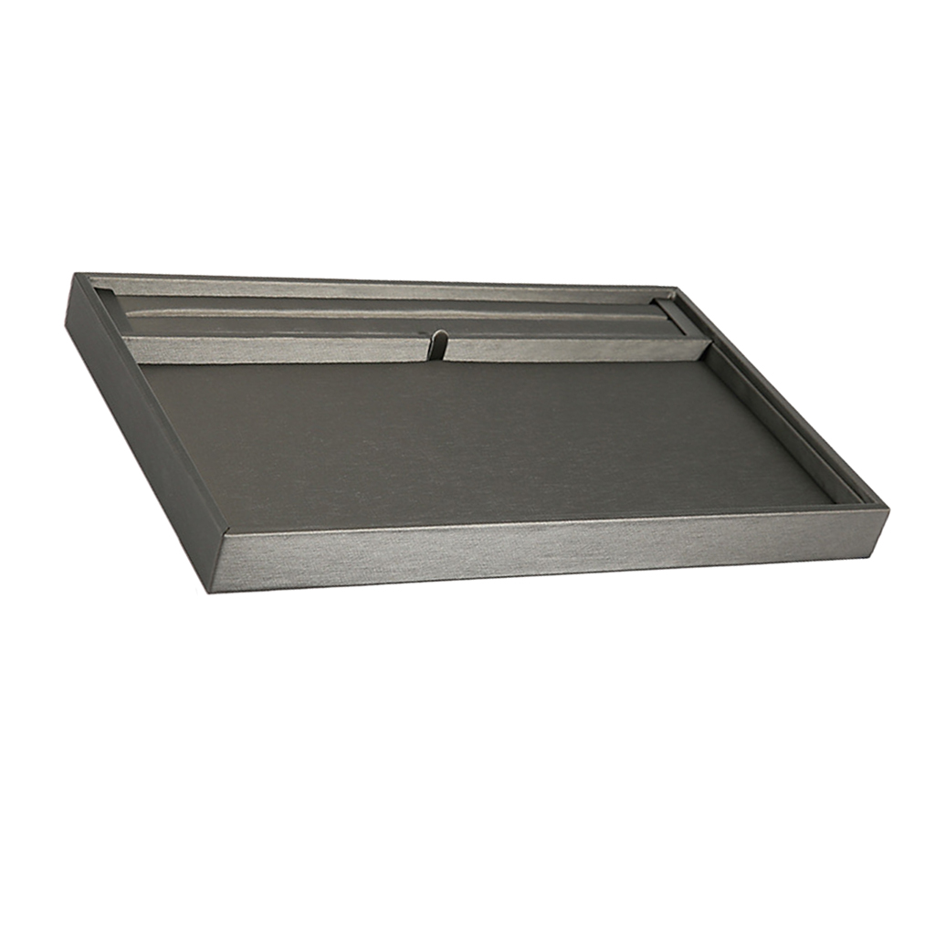 

PU Jewelry Display Case Organizer Tray Box Storage with Removable Mat - Big Space Large/Small