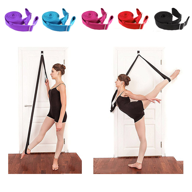 

Yoga Door Flexibility Leg Stretch belt for Ballet Cheer Dance Stretching Leg Strap Home Gym Splits Training Gymnastics Exercise, Red