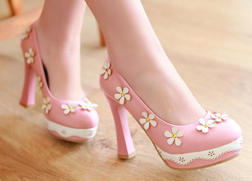 

2019 Women's shoes in Spring and Autumn with New style High heel Coarse heel round head waterproof table @281, Black