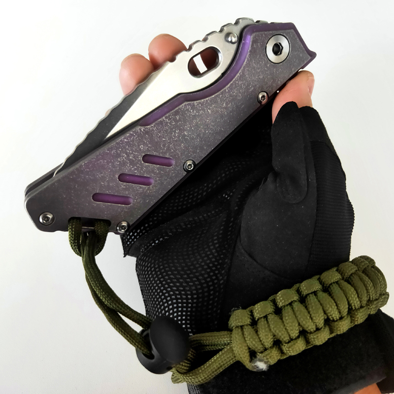 

Limited Customization Version Mick Strider Knives MSC SMF XL #12 Tanto Folding Knife Titanium Handle S35VN Nightmare Blade Outdoor Hunting E