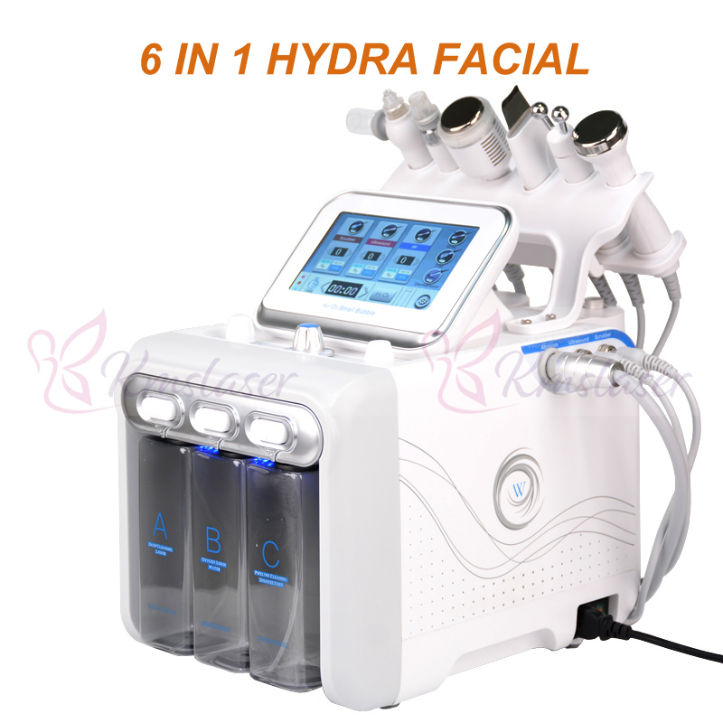 

6 in 1 Hydrofacial Dermabrasion Machine Water Oxygen Jet Peel Hydra Skin Scrubber Facial Beauty Deep Cleansing RF Face Lifting