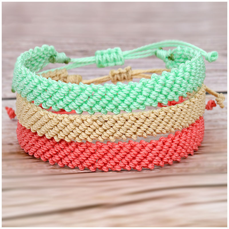 

Wax String Weave Bracelet Every Tide Has Its Day. Han Jianyue Manual Make Bracelet