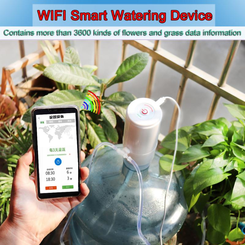 Equipements d'arrosage Jardin Système d'irrigation goutte à goutte automatique WiFi App commande Plantez Dispositif de pompe à eau pour patio