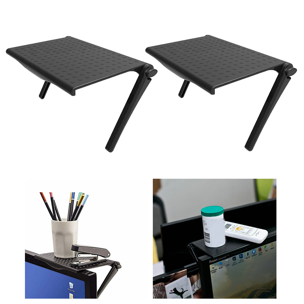 

2x tv screen shelf monitor mount organizer for computer monitor/ flat screen