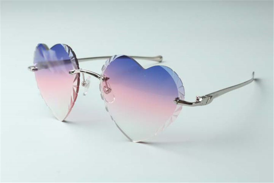 

Best-selling Direct sales high-quality new heart shaped cutting lens sunglasses 8300687, metal leopard temples size: 58-18-140mm