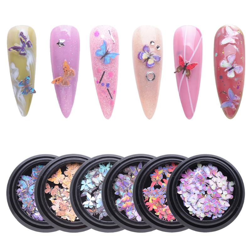 

Nail Art 3D Decorations Manicure Butterfly Design 100pcs Emulational Design Japanese Style Nail Sequins Accessories