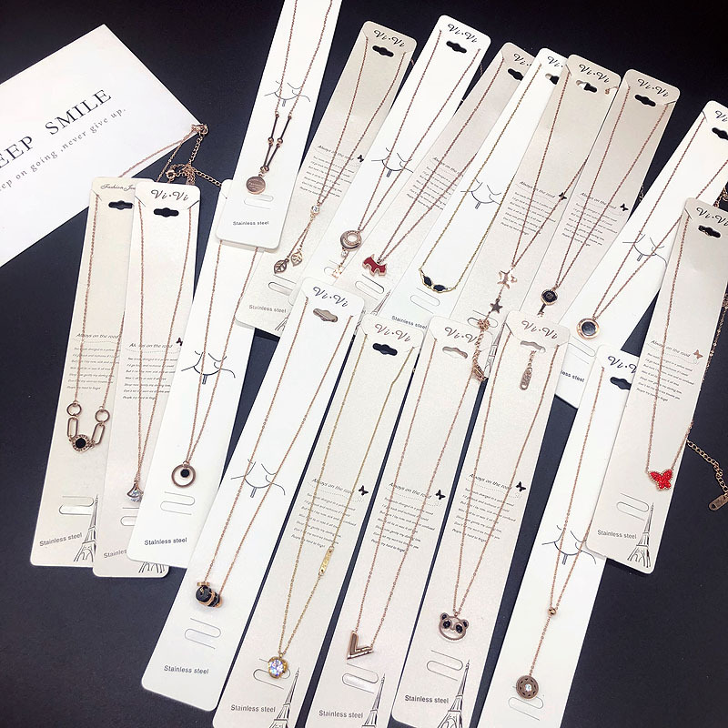 

Luxury Designer Jewelry Women Necklace Rose Gold Silver Pendant Necklace Titanium Steel Clavicle Chain Link Chain Gift Free Shipping