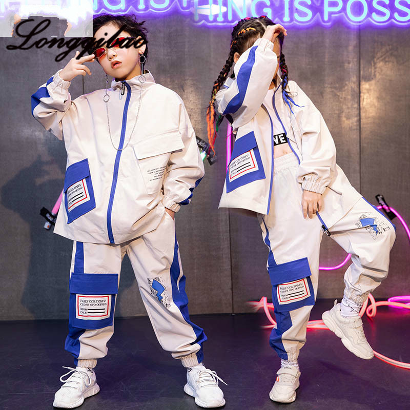 

Baby children hip-hop suit boys hiphop autumn costumes girls jazz dance clothes tooling tide clothes handsome children's