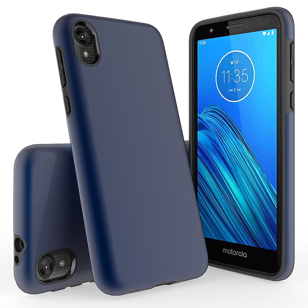

Defender Matt Case for LG Stylo5/Stylo4/Aristo 2/3/K40/Motorola E5/E5 Plus with Hybrid Shock-Absorbing Drop-Protection Shell E6 Hard Cover, Black