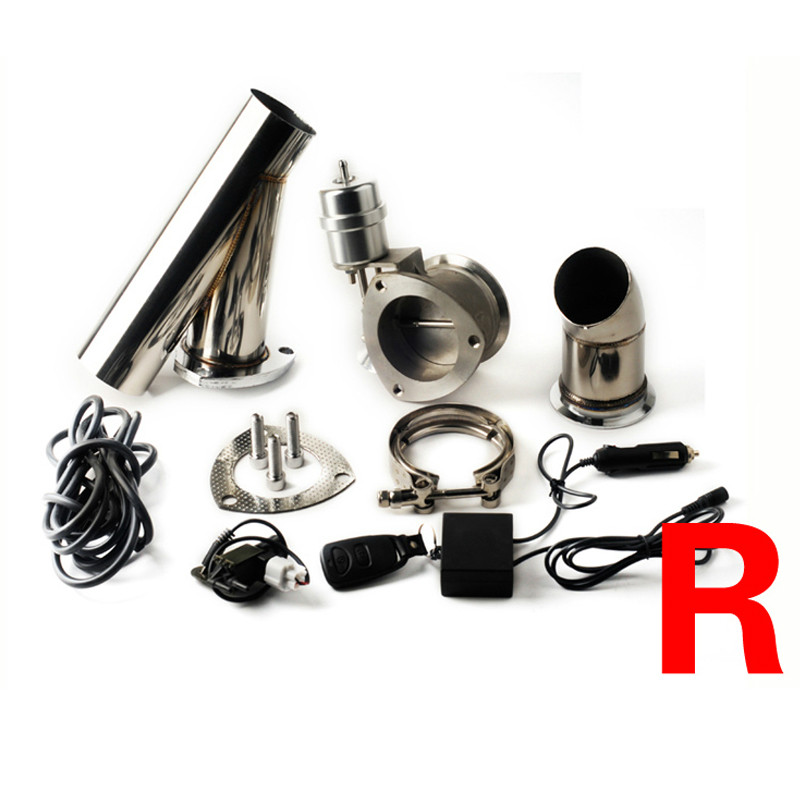 

universal 2.5 inch 3 inch exhaust cutout remote control with vacuum actuator y pipe bypass exhaust cutout pipe VAR