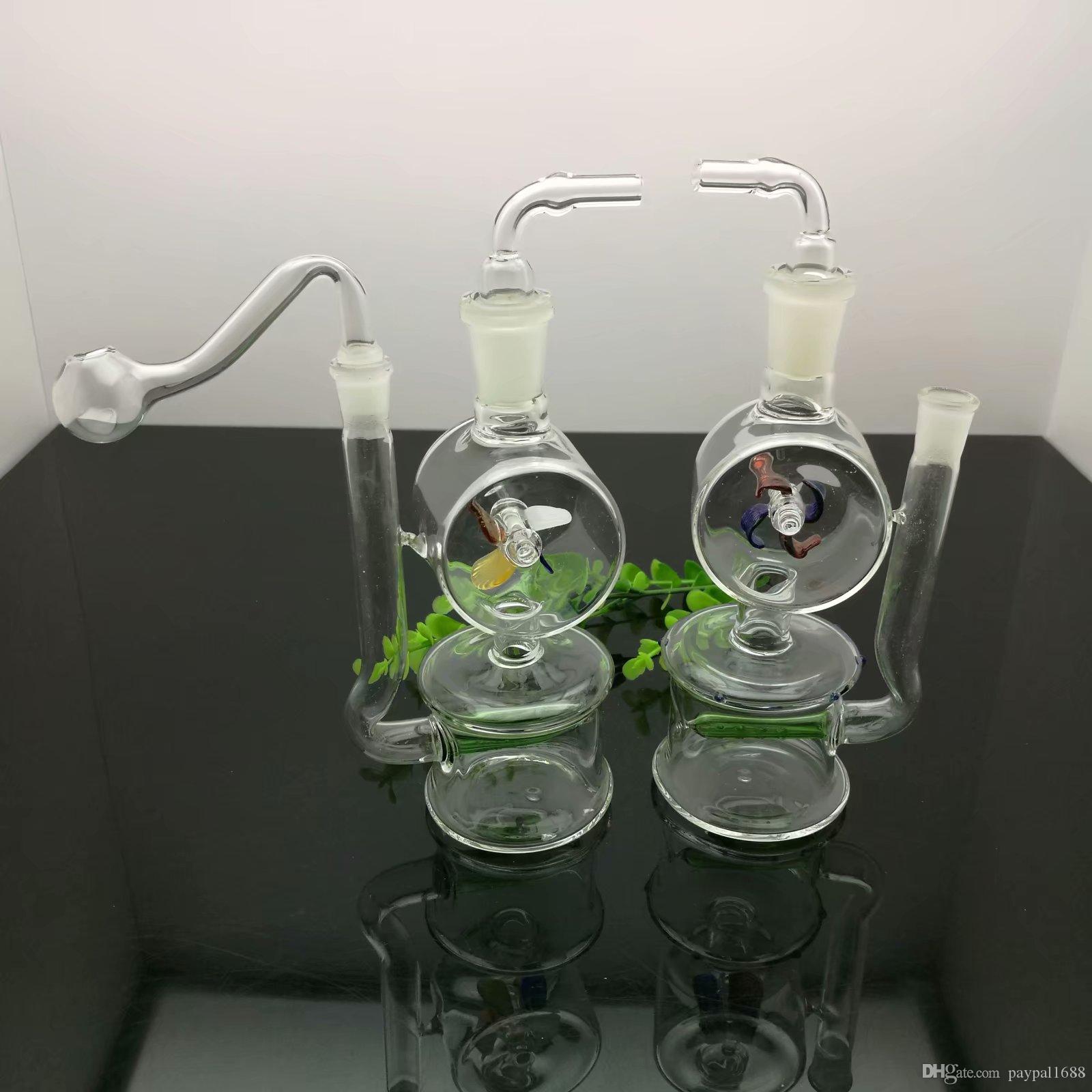 

New glass windmill cigarette kettle Wholesale Glass Water Pipes Tobacco Accessories Glass Ash Catcher