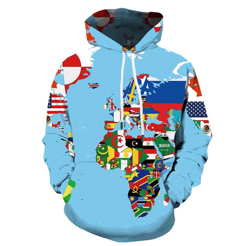 

World Map Hoodie Sweatshirts Earth Sweat Shirt Funny 3D Men Clothing Men Cool Hip Hop Hoody Streetwear Autumn Unisex Hoodie Top Ypf482, Mix design order please tell me