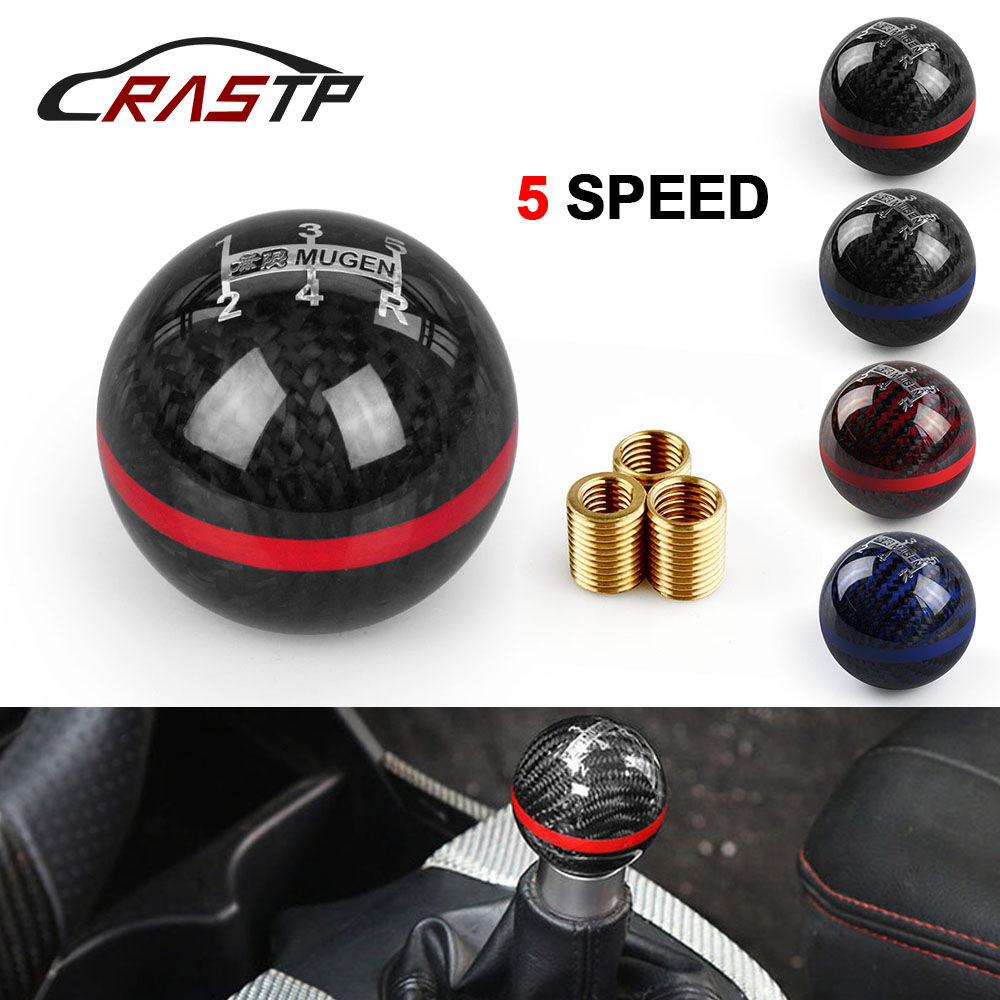 

Univeal Genuine Carbon Fiber Mugen 5 / 6 Speed Manual / Automatic Spherical Gear Shift Knob -SFN013