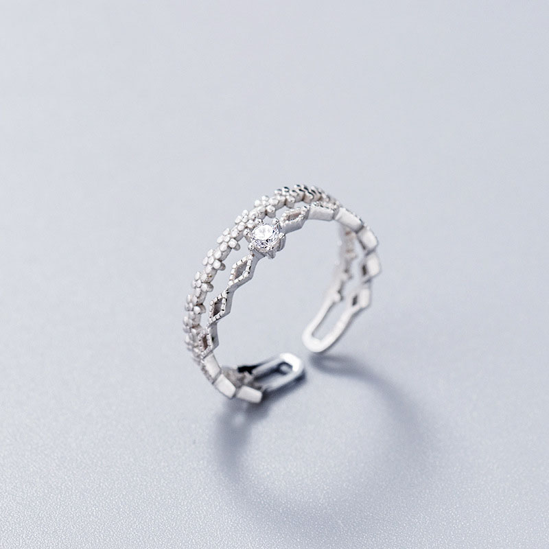 CZ Anillo de plata esterlina