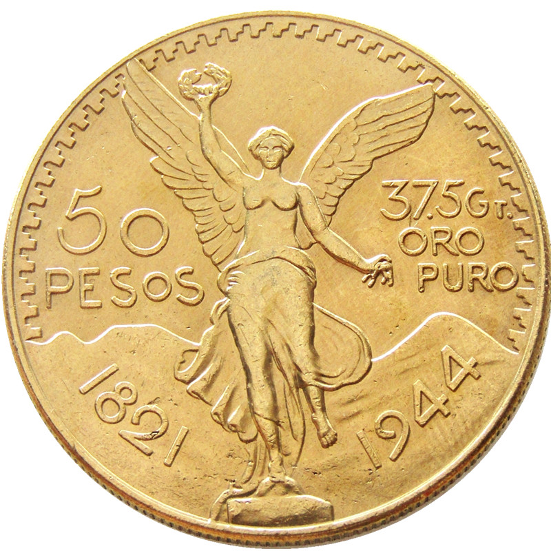 

High Quality 1944 Mexico Gold 50 Peso Coin copy coin