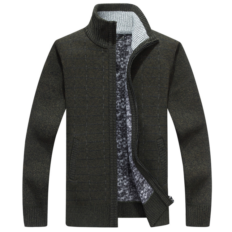 

Cashmere Sweater Men With Zipper Cotton Red Sweater Men Zip Cardigan Masculino Fleece Warm Thicken Clothes, B 1689 wine red