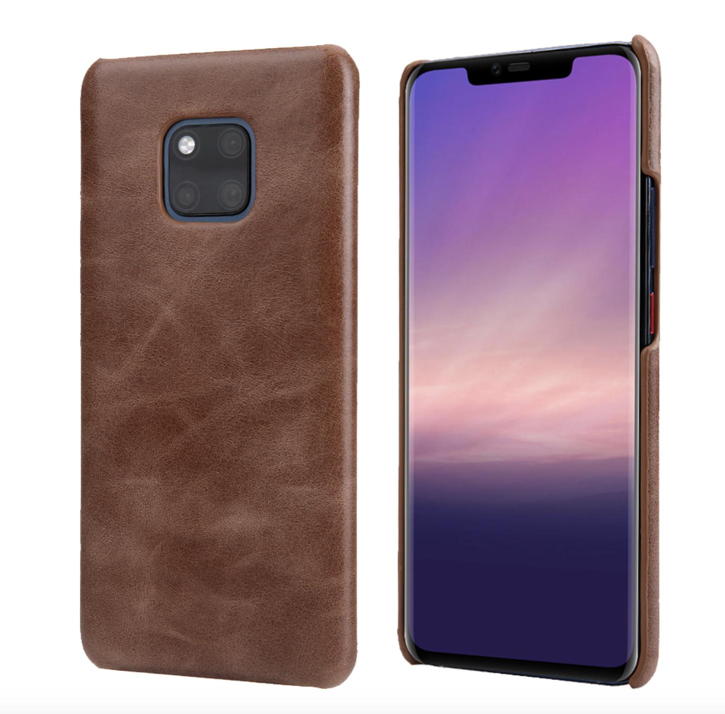 

Matte Leather Hard Back Case Cover For Huawei Honor V10 mate 10 10pro 20 20pro 20X P20 P20 pro Luxury Protective Phone Cases, Dark brown
