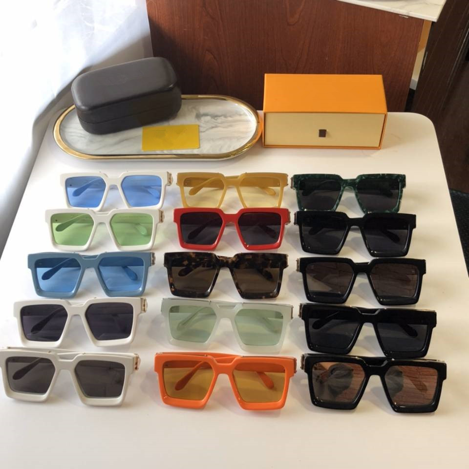 The latest selling popular fashion designer sunglasses 96006 square plate frame top quality anti-UV400 lens with original box