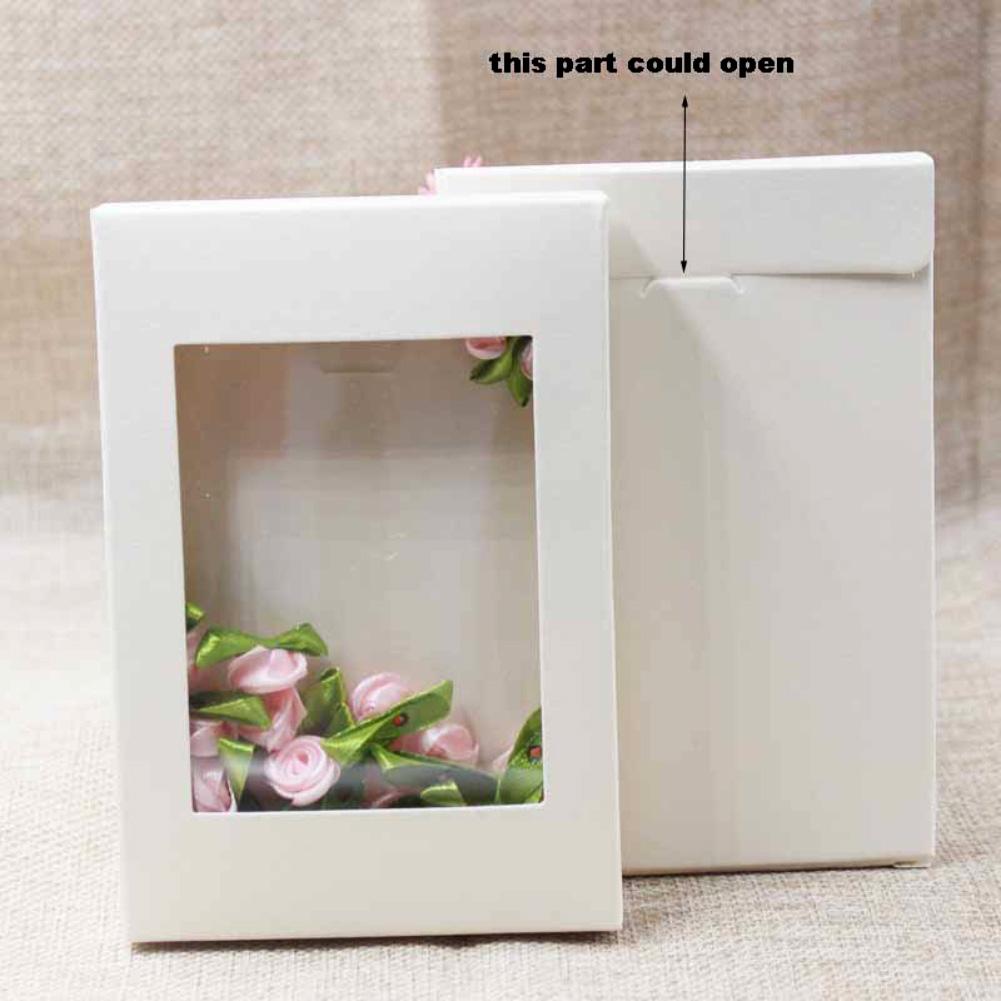 

10Pcs Paper Rectangle Wedding Party Candy Muffin Gift Packaging Box with Window