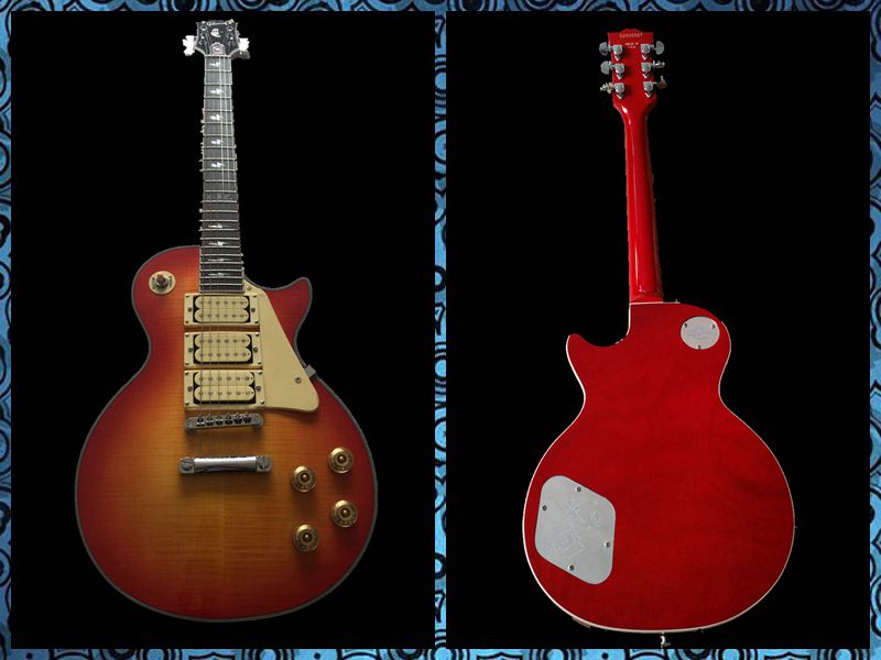 

guitar shop custom highest quality Ace frehley signature 3 pickups Electric Guitar,Cherry red guitar,free shipping