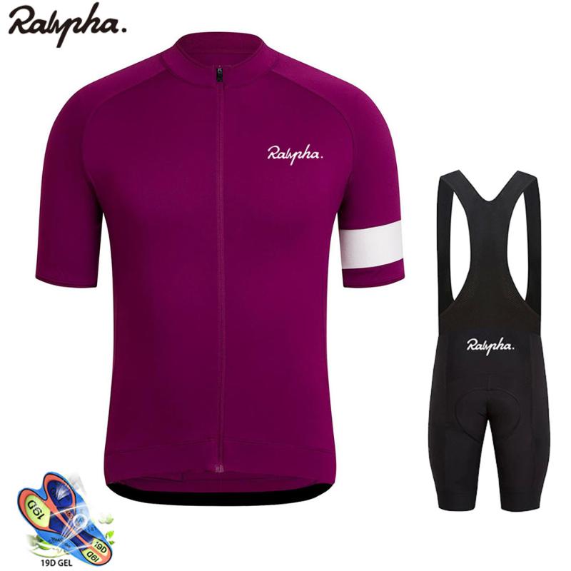 

Raphaful Bicycle Team 2020 Summer Cycling Clothing Set Breathable Maillot Ropa Ciclismo MTB Bike Uniform Ciclismo Cycling Jersey, Dark grey