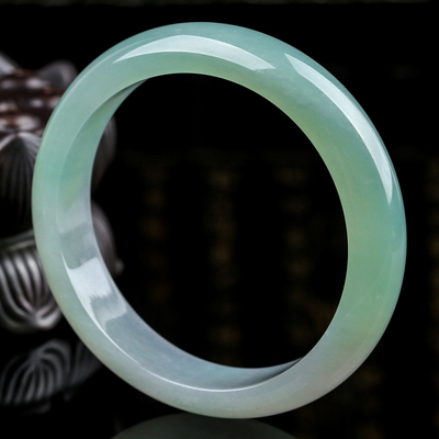 

zheru jewelry natural Myanmar jadeite 54-64mm light color bracelet elegant princess jewelry best gift