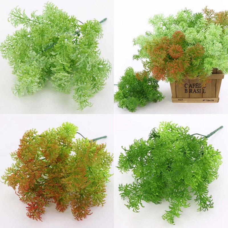 

1pcs Artificial Plants Green Grass Plastic Grass Desktop Decor For Garden Outdoor Decoration Fake Plants Ornament, Rd