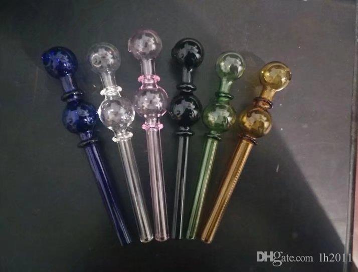 

Color two wheel double foam glass direct fired pot Glass bongs Oil Burner Glass Water Pipes Oil Rigs Smoking Free