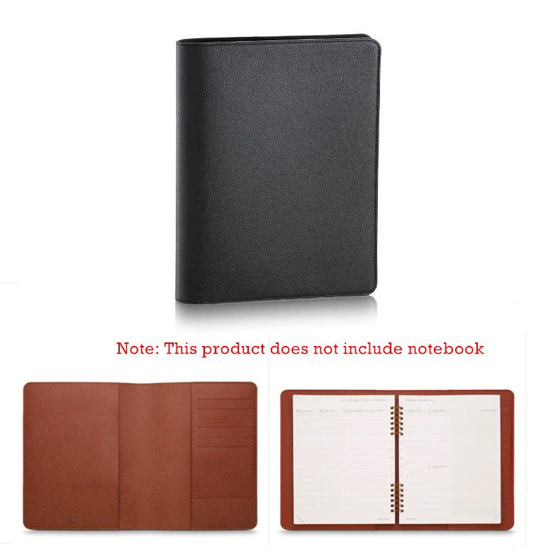 

Top Grade Brown Canvas Coated Real Calf Leather DESK AGENDA COVER R20100 23*18cm