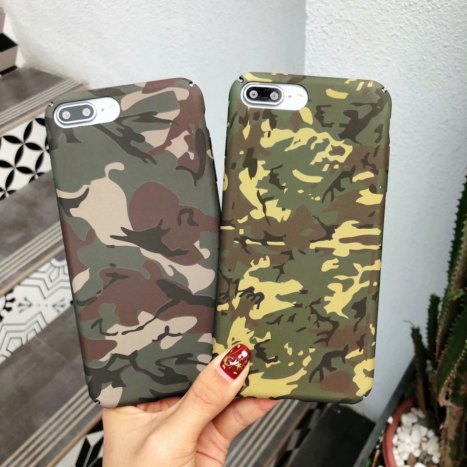 

Luminous Phone Case for Iphone X XS XR Xs Max 7 7plus 8 8plus Camouflage All-inclusive Hard Shell Protect Phone Case, Color 2