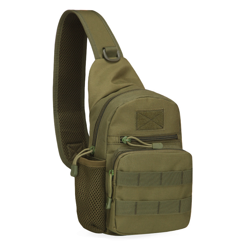 

Outdoor Tactical Hiking Bag Army Shoudler Bag Water Molle camping Bags Chest Body Sling Single Shoulder Backpack1, Khaki